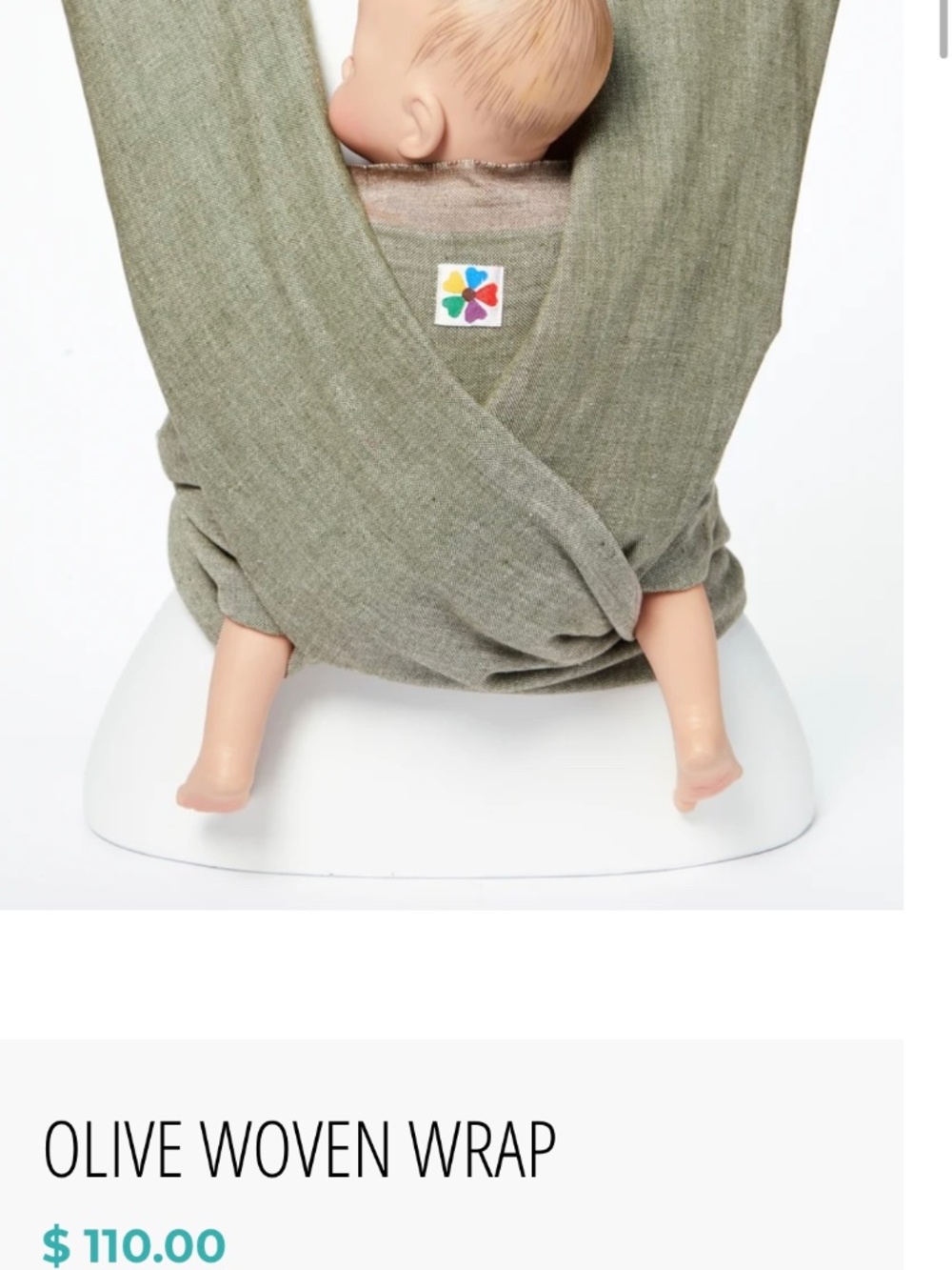 Hip Baby Olive 100% Cotton Woven Wrap
